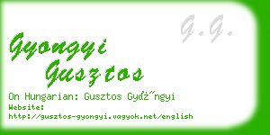 gyongyi gusztos business card